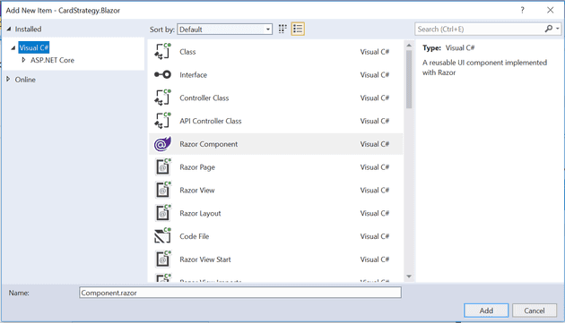 razor components razor components